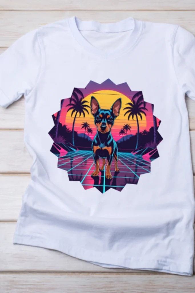 camiseta pinscher artistica