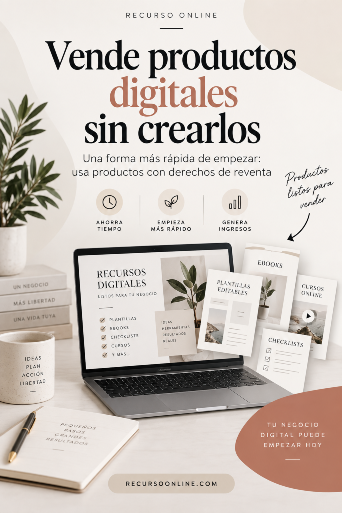 como vender productos digitales sin crear
