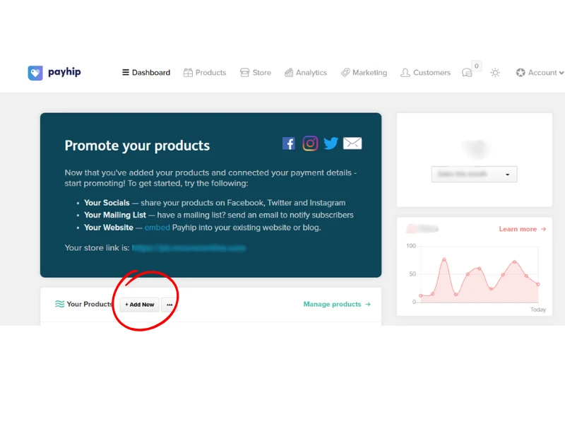crear nuevo producto en payhip
