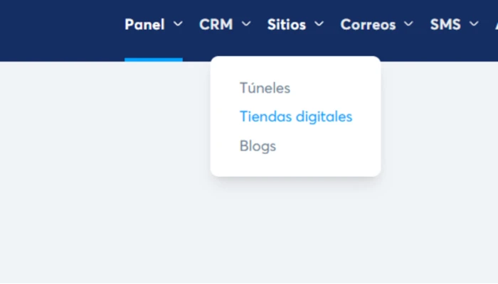 menu tienda digital en systeme