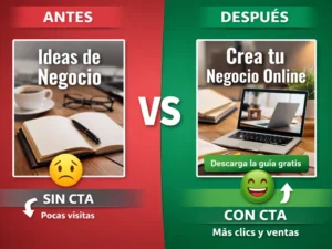 imagen de un pin sin cta y otro con cta que recibe mas visitas