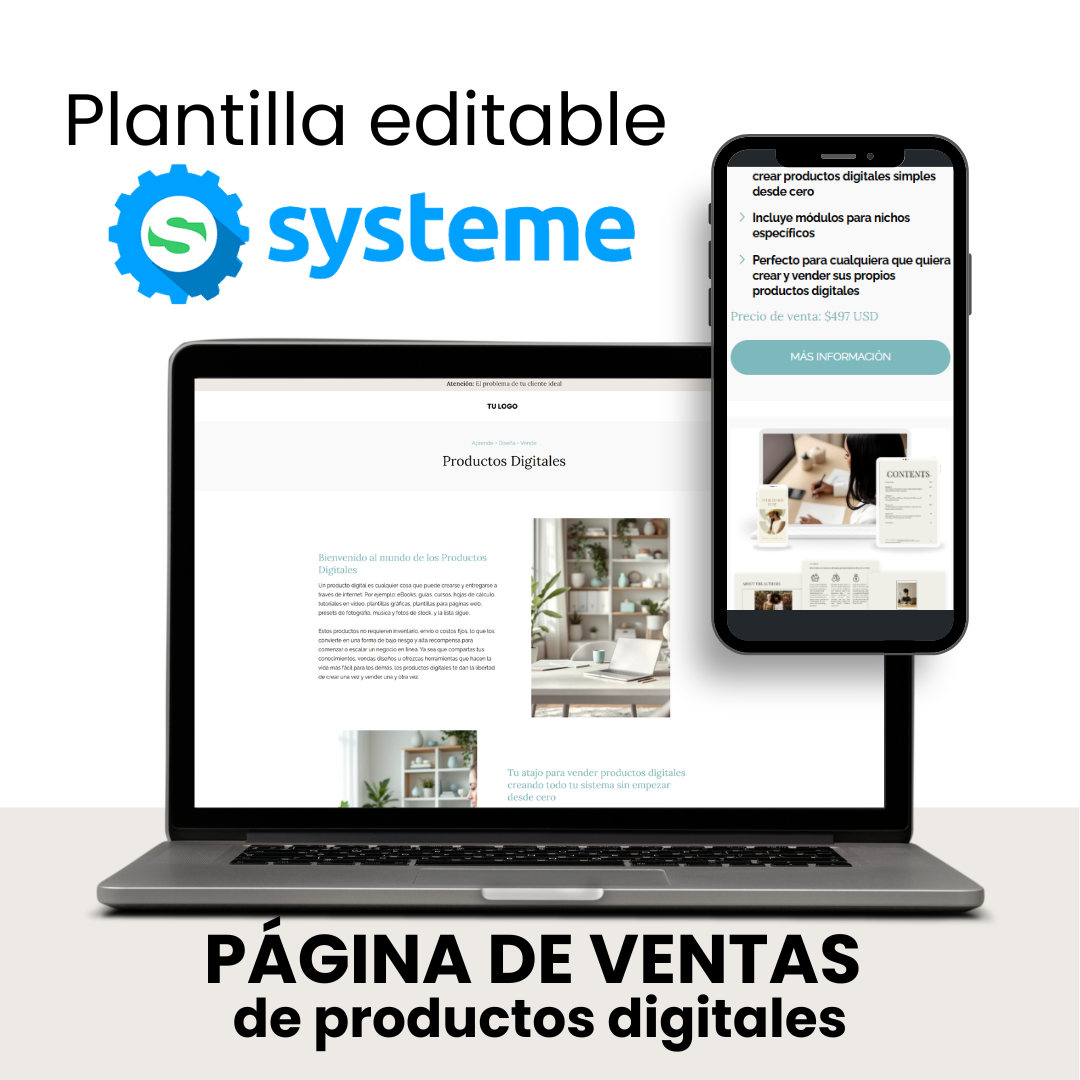 plantilla systeme productos digitales
