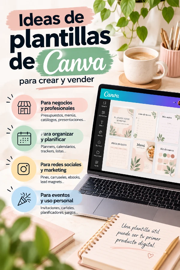 Ideas de plantillas de Canva para crear y vender