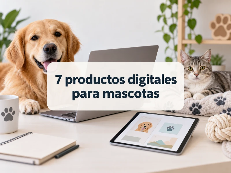7 productos digitales para mascotas que puedes vender sin crearlos desde cero