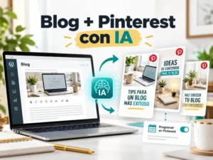 Cómo crear contenido para tu blog con IA y convertirlo en pines para Pinterest Blog con IA hacia Pinterest