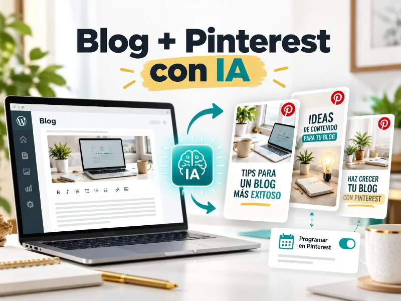 Blog con IA hacia Pinterest